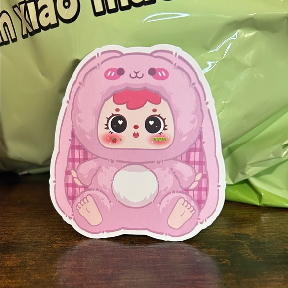 500% Hair Rabbit Family Blind Box - Cream and Pink - Picture 3 of 5